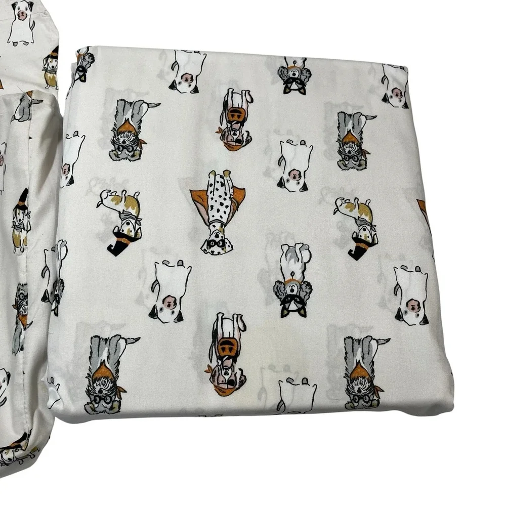 Cynthia Rowley Full Sheet Set Halloween Dogs Puppy Trick Or Treet Print 4 PC